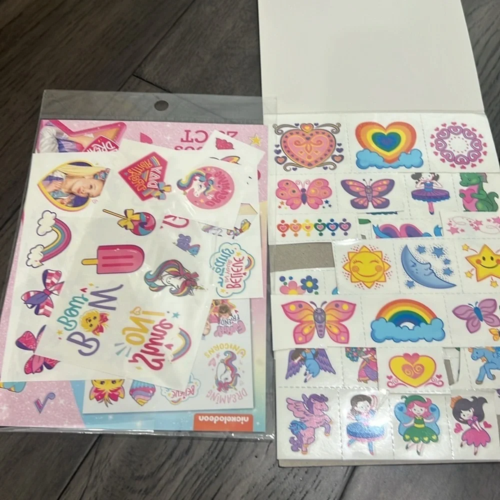 Bundle of girls pencil cases,Book of kids tattoos, and journal case